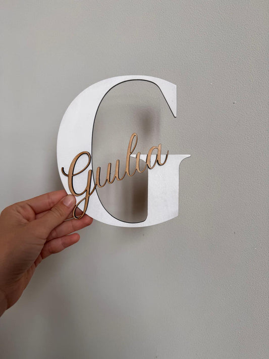 Lettre + prénom 3D