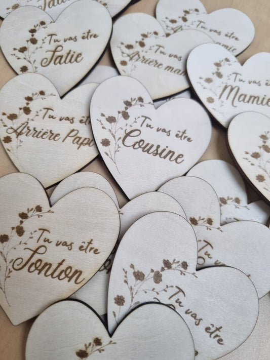 Coeur annonce arrivée bébé