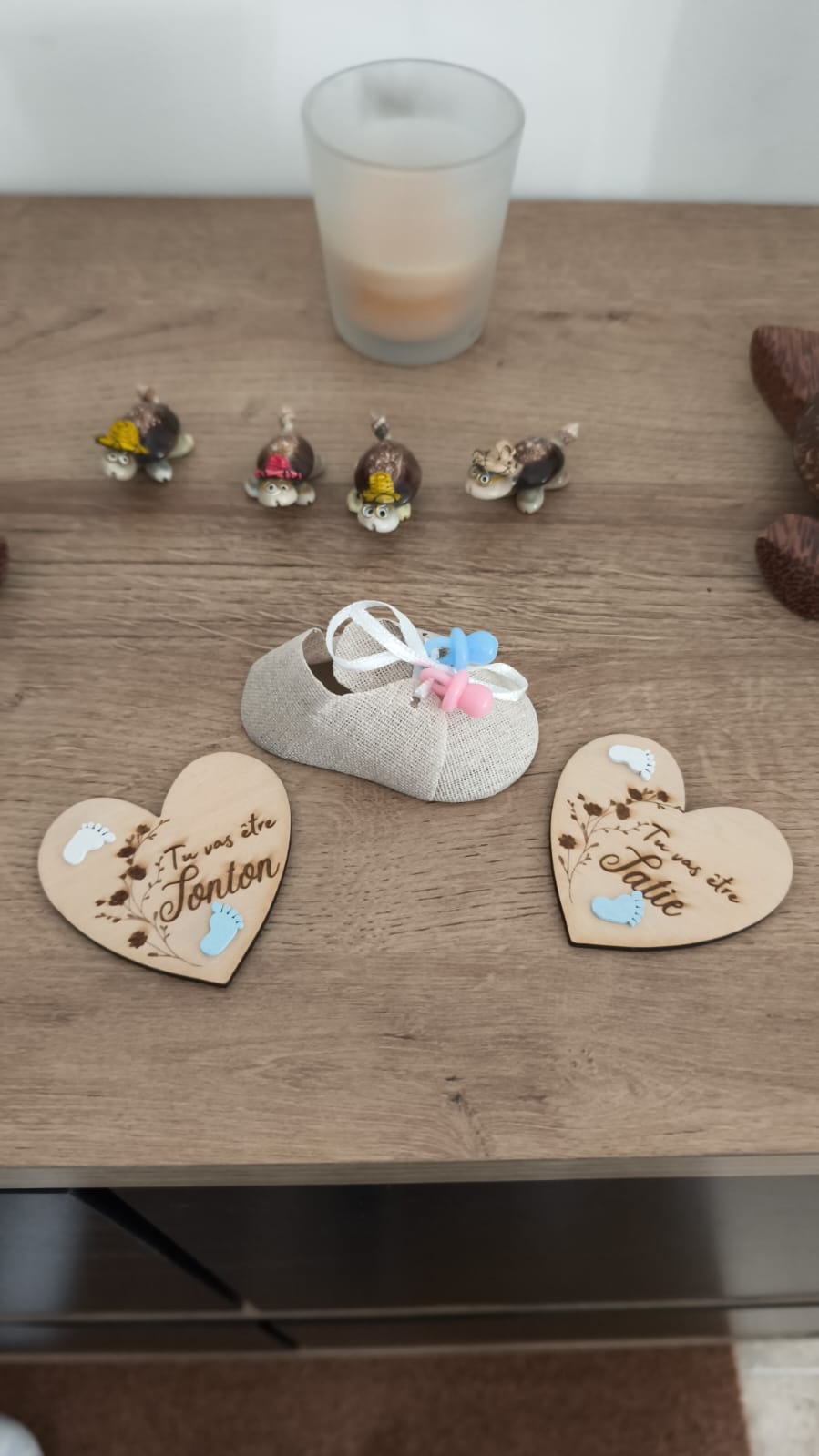 Coeur annonce arrivée bébé
